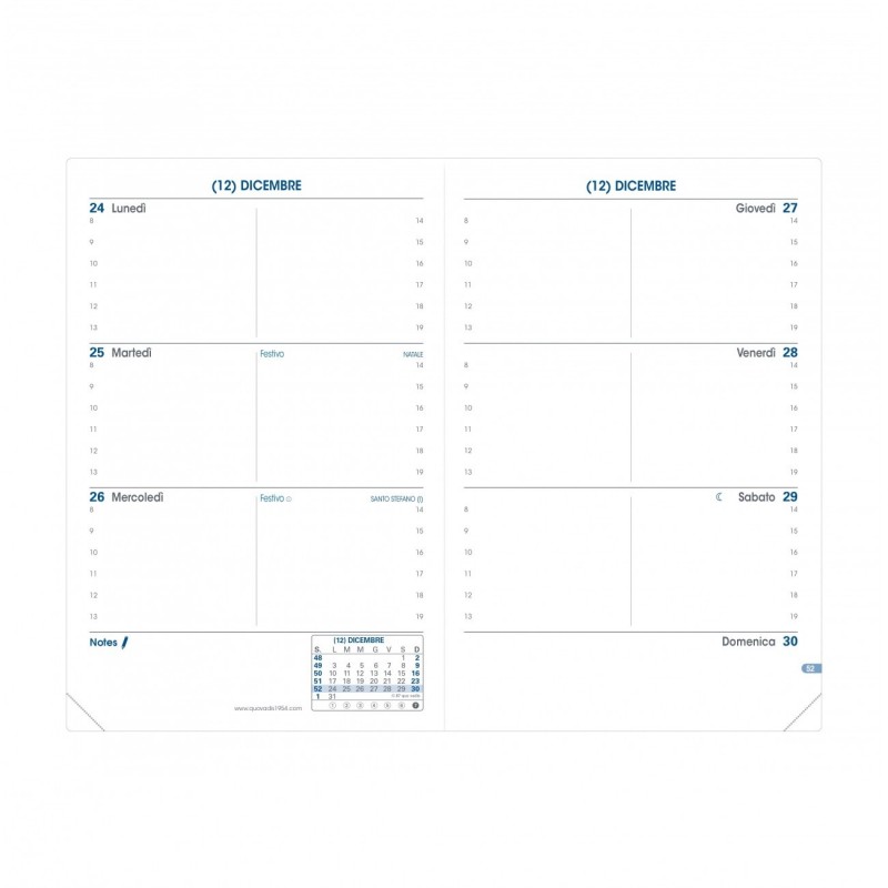 AGENDA SETTIMANALE ORIZZONTALE SAPA X 10X15