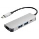 ADATTATORE TIPO C-HUB 2 USB/1USBC/1HDMI CELLY