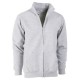 FELPA ZIP TOTALE GRIGIO  TG.L COTONE/POLIESTERE