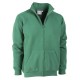 FELPA ZIP TOTALE VERDE   TG.L COTONE/POLIESTERE