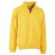 FELPA MEZZA ZIP GIALLO   TG.S COTONE/POLIESTERE