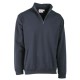 FELPA MEZZA ZIP COTONE   TG.M BLU