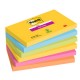 Cf. 6pz blocco 90fg. Post-it Super Sticky 76x127mm 655-6SS- CARN Carnival