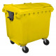 00541 CONTENITORE 1100L  4 RUOTE GIALLO