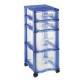 CARRELLO 4 CASSETTI 40X29X70 BLU