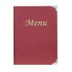 PORTA MENU A5-18x25cm BORDEAUX in PVC BASIC con 4+2 BUSTE FISSE