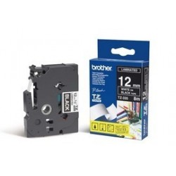 NASTRO BROTHER TZE-335 12MMx8MT BIANCO/NERO