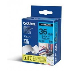 NASTRO LAMINATO BROTHER TZE-561 36MMx8MT NERO/BLU