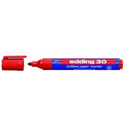 MARKER PERMANENTE        BRILLANTE EDDING 30 ROSSO