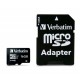 MICRO SDHC Verbatim CLASS 10 Premium 16GB + ADATTATORE